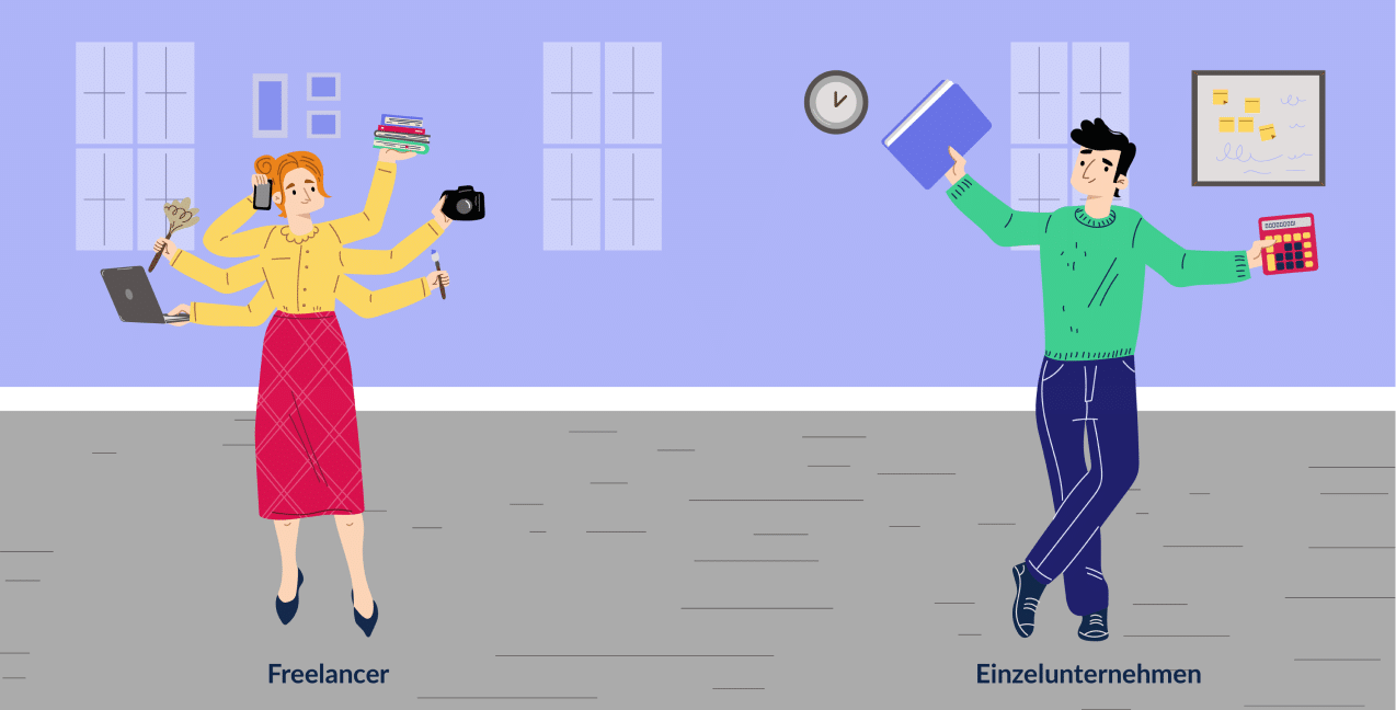 Unterschiedliche Tätigkeitsbereiche von Freelancer und Einzelunternehmern