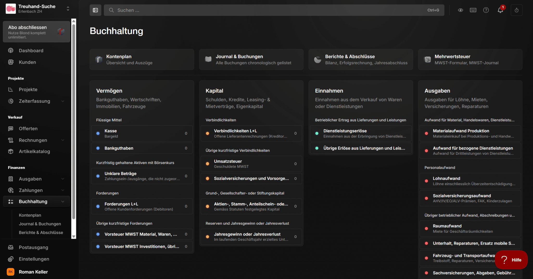 StrawBlond - Buchhaltung - Screenshot 1
