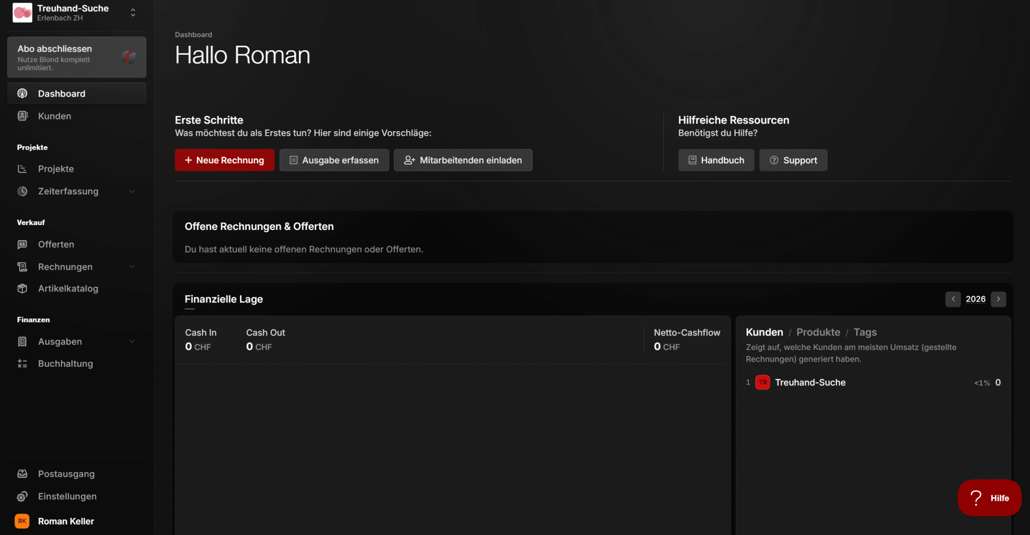 StrawBlond - Dashboard - Screenshot 1